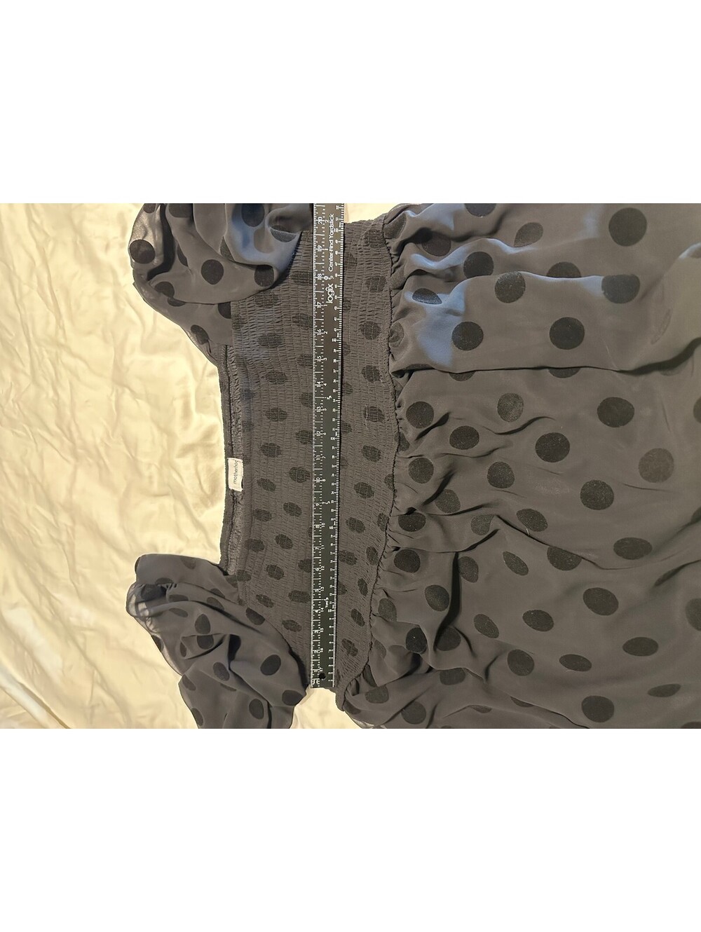 NWT Motherhood Maternity Smocked Square Neck Polka Dot Top XXL - Picture 6 of 7